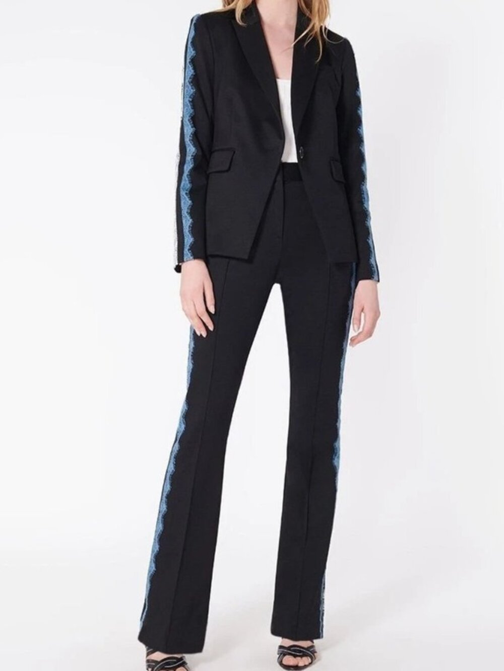 Veronica Beard Damari lace stripe blazer size 4 - Picture 7 of 8